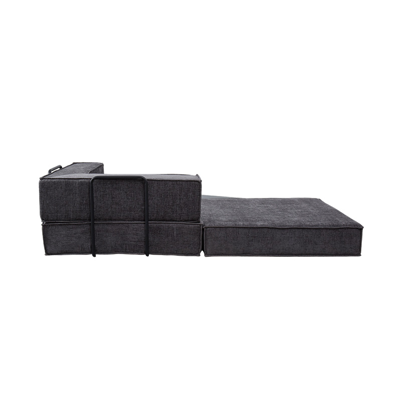 Kreatives modulares Sofa aus dunkelgrauem Stoff, frei kombinierbar und multifunktionales Vollschaum-Design