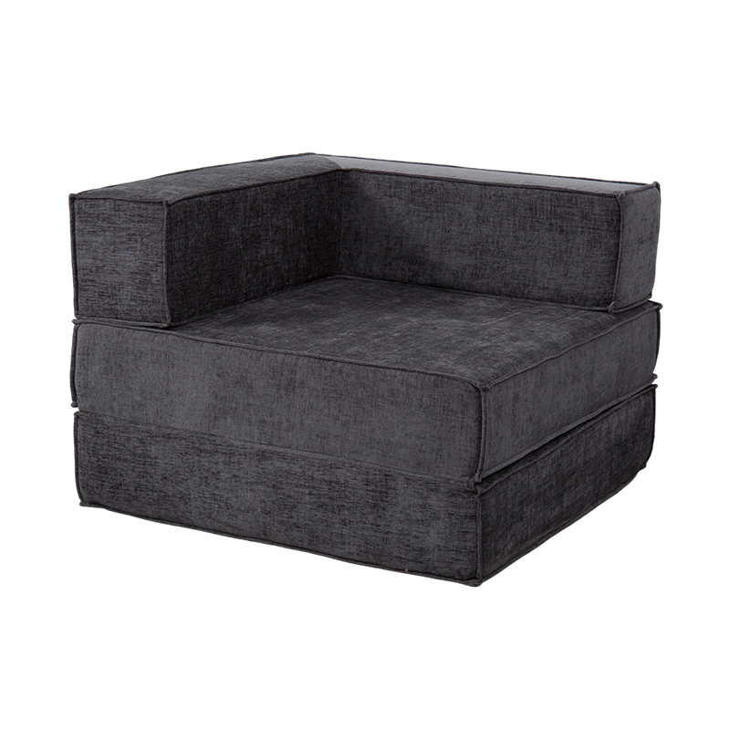 Kreatives modulares Sofa aus dunkelgrauem Stoff, frei kombinierbar und multifunktionales Vollschaum-Design