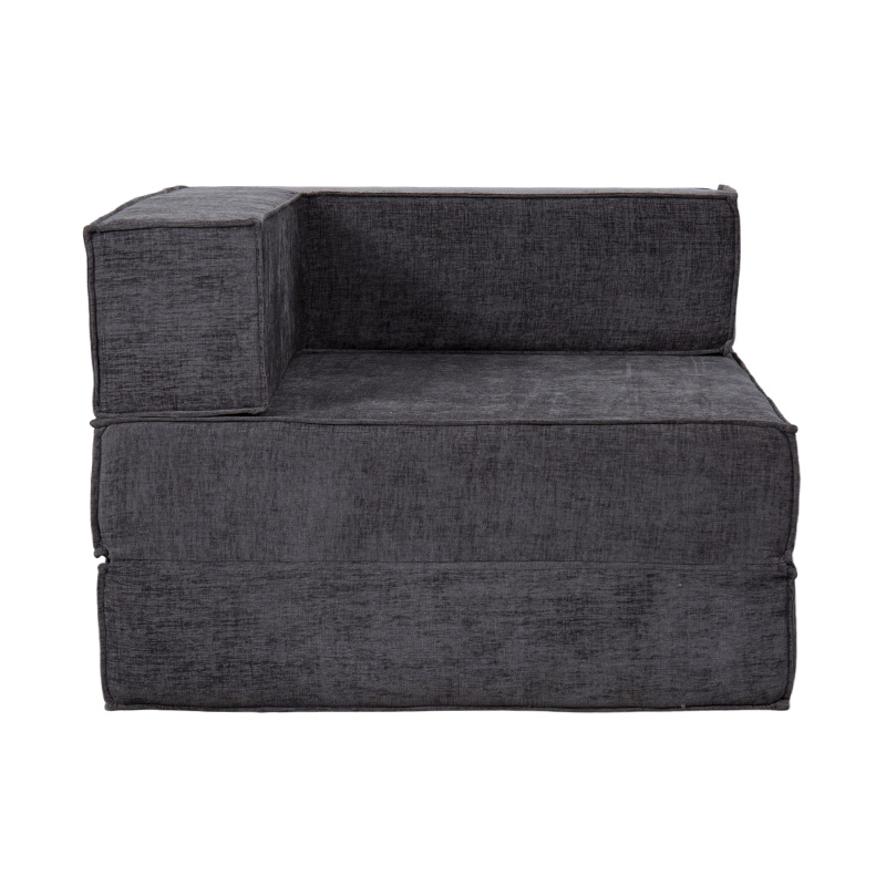 Kreatives modulares Sofa aus dunkelgrauem Stoff, frei kombinierbar und multifunktionales Vollschaum-Design