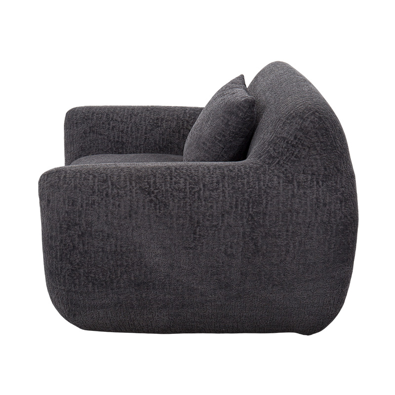 Vollschaum-Einzelsofa im Hug-Stil mit schwerem Chenille-Stoff und dezentem Jacquard-Muster