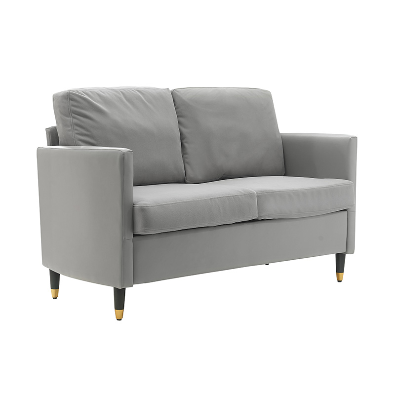 Einfaches Patchwork-Ledersofa