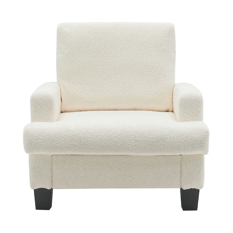Modernes Teddy-Samt-Sofa aus weißem Stoff